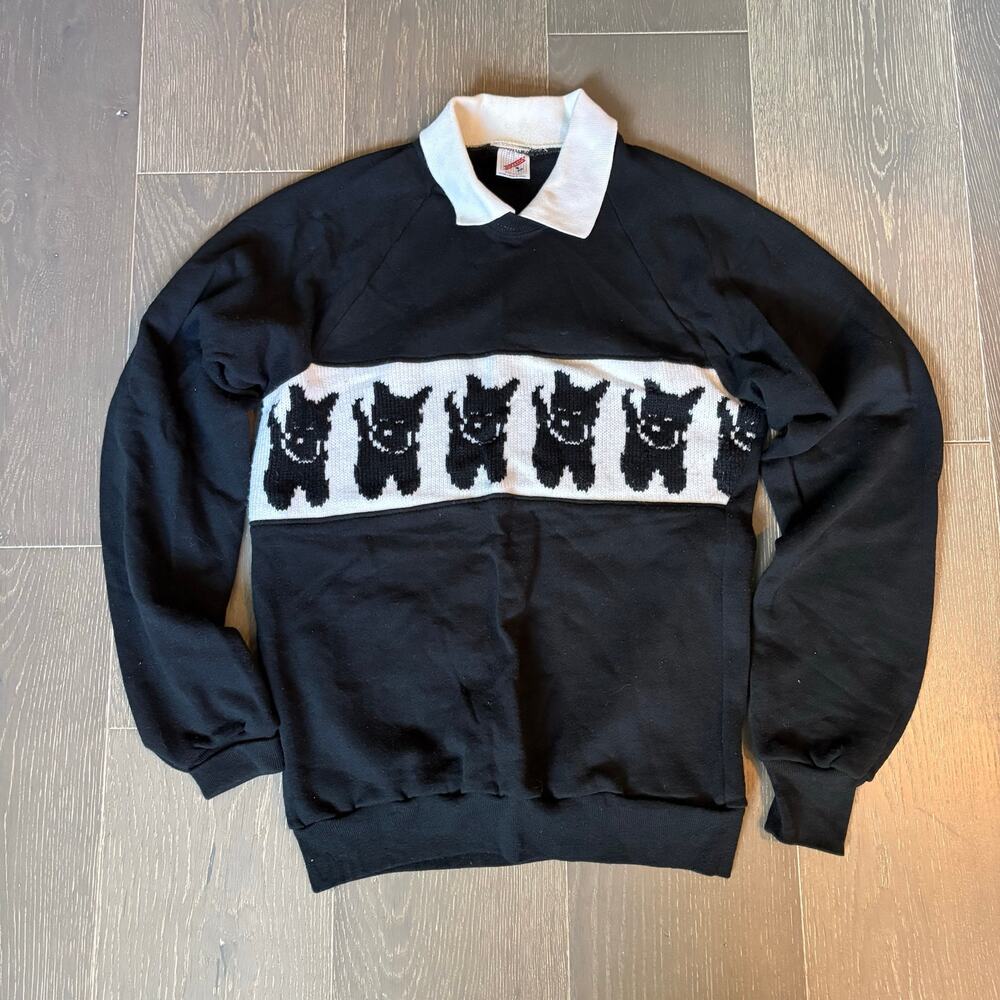 Vintage Dog Granny Sweater